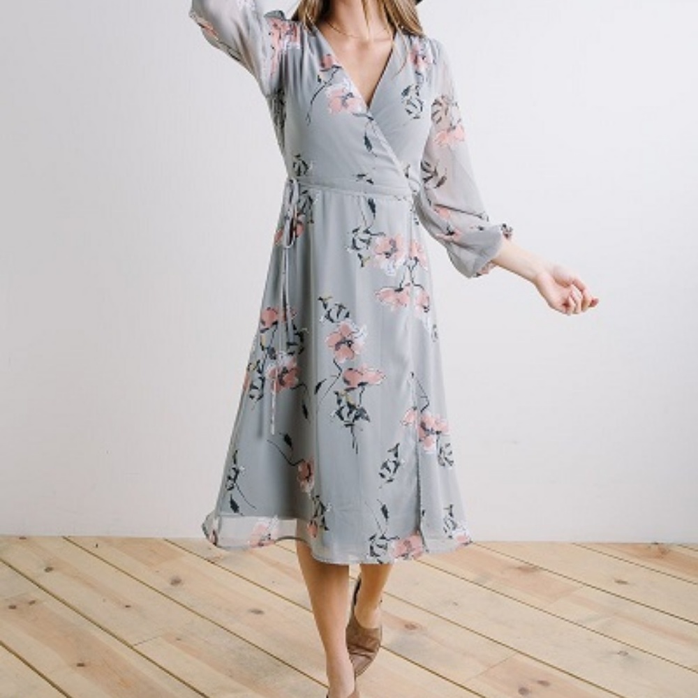Floral Wrap Dress